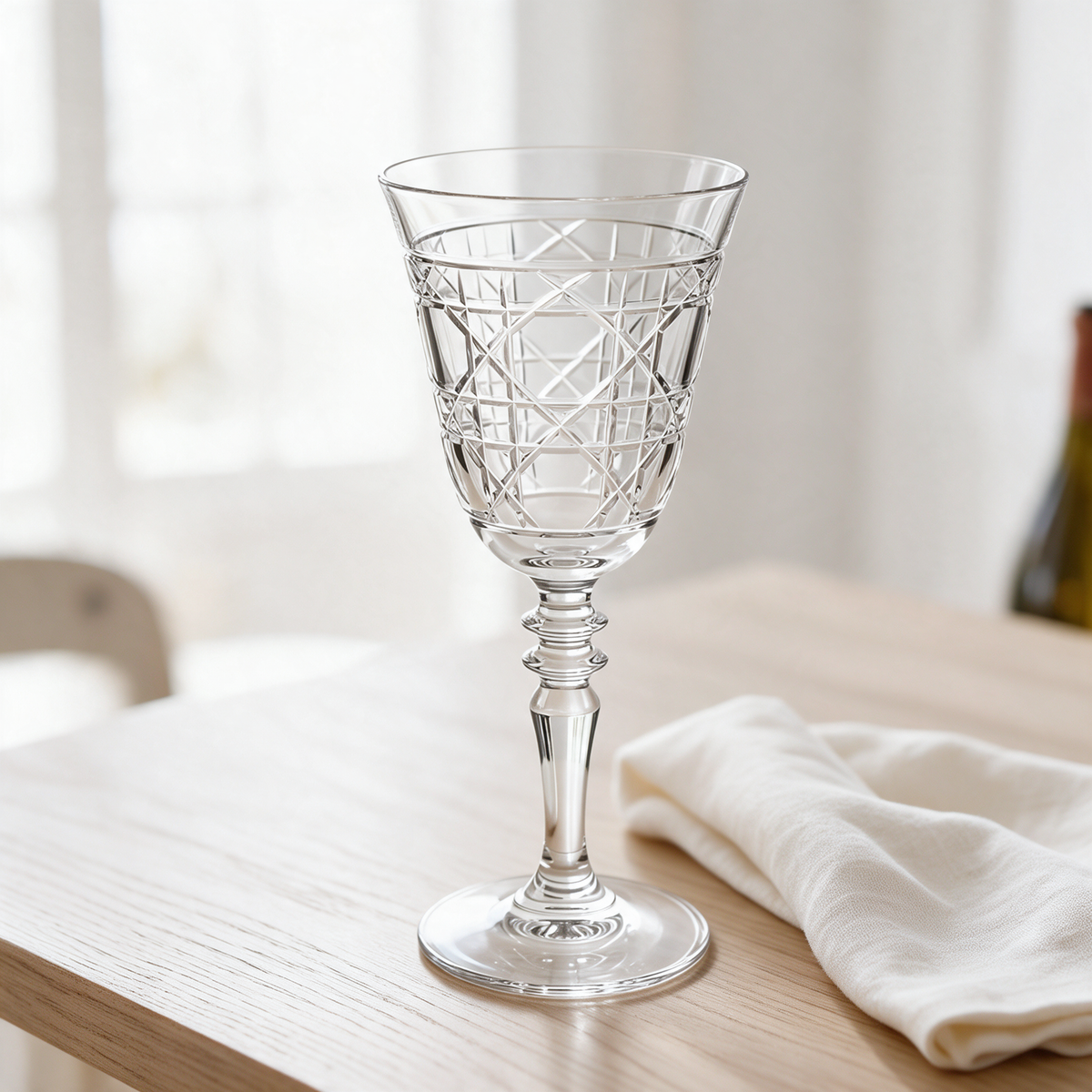 Gloria Cut Crystal Wine Glass - Margerie Crystal USA
