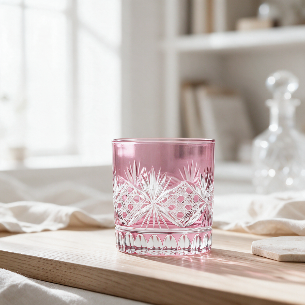 Victorian Cut Double Old Fashioned Glass - Margerie Crystal USA