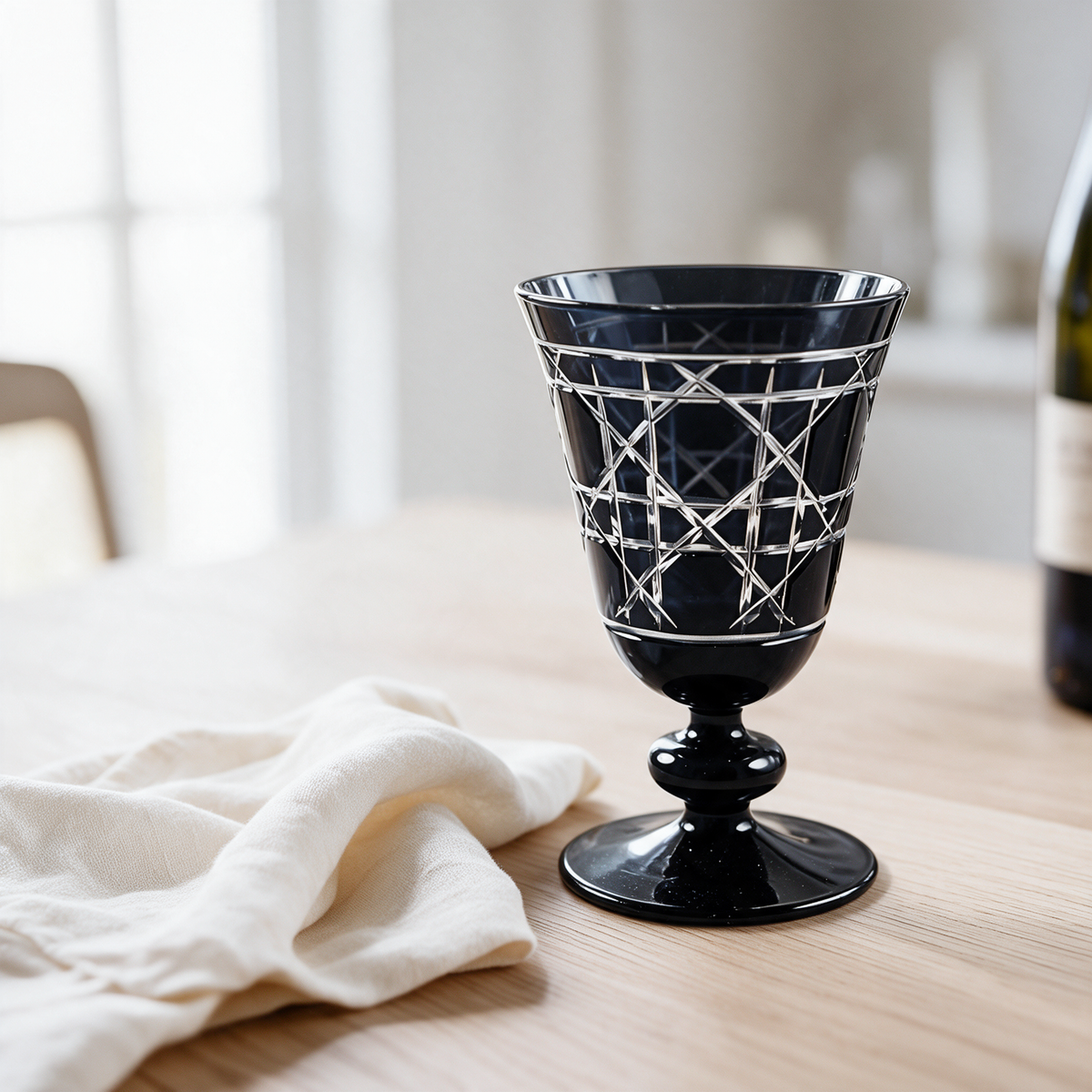 Gloria Cut Crystal Wine Goblet - Margerie Crystal USA