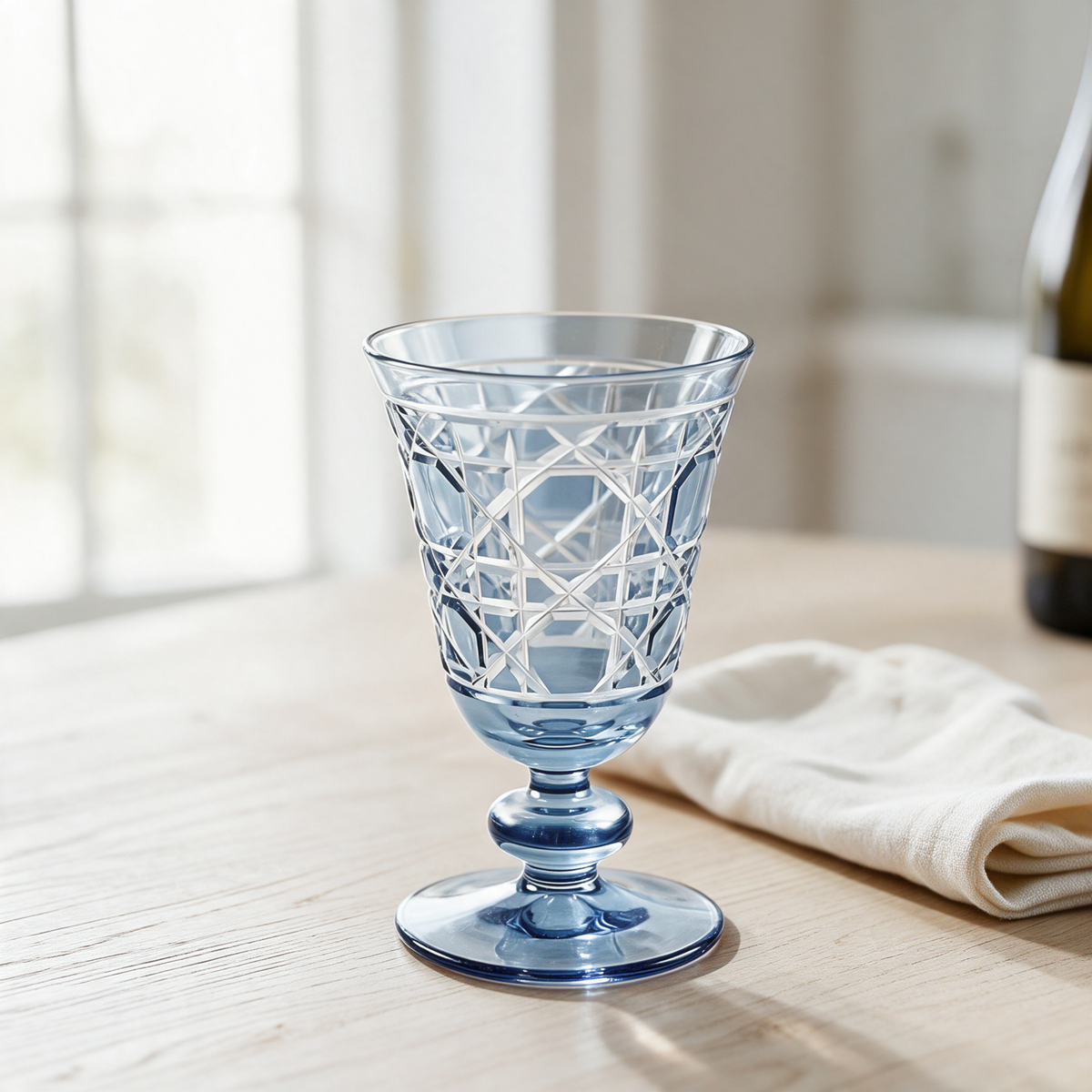 Gloria Cut Crystal Wine Goblet - Margerie Crystal USA
