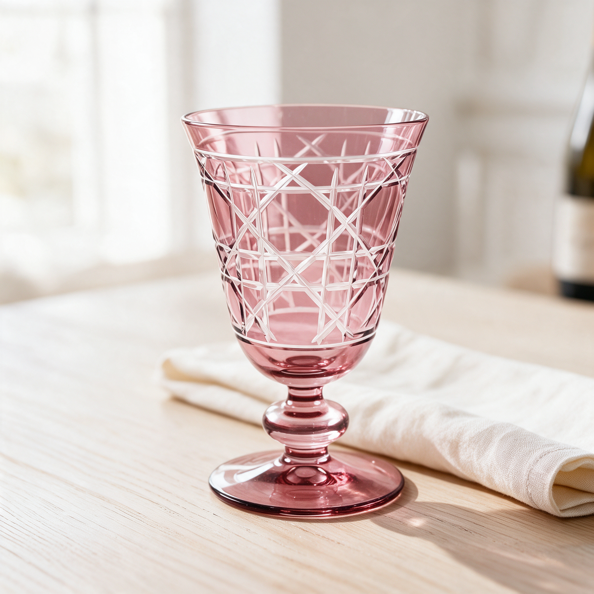 Gloria Cut Crystal Wine Goblet - Margerie Crystal USA