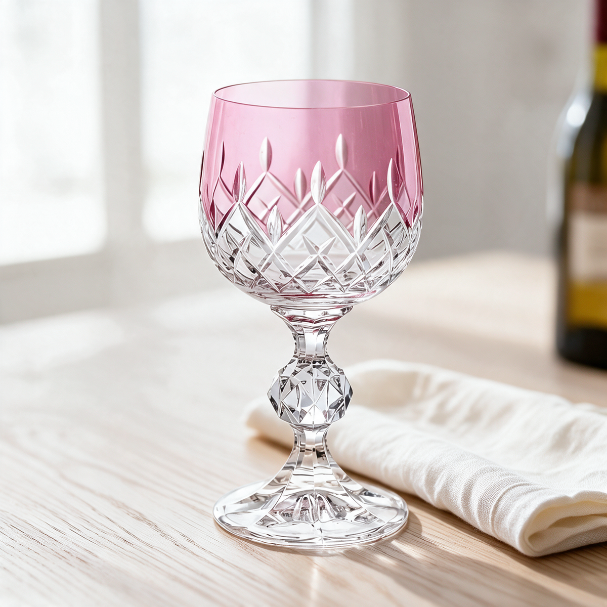 Aria Cut Crystal Wine Goblet - Margerie Crystal USA