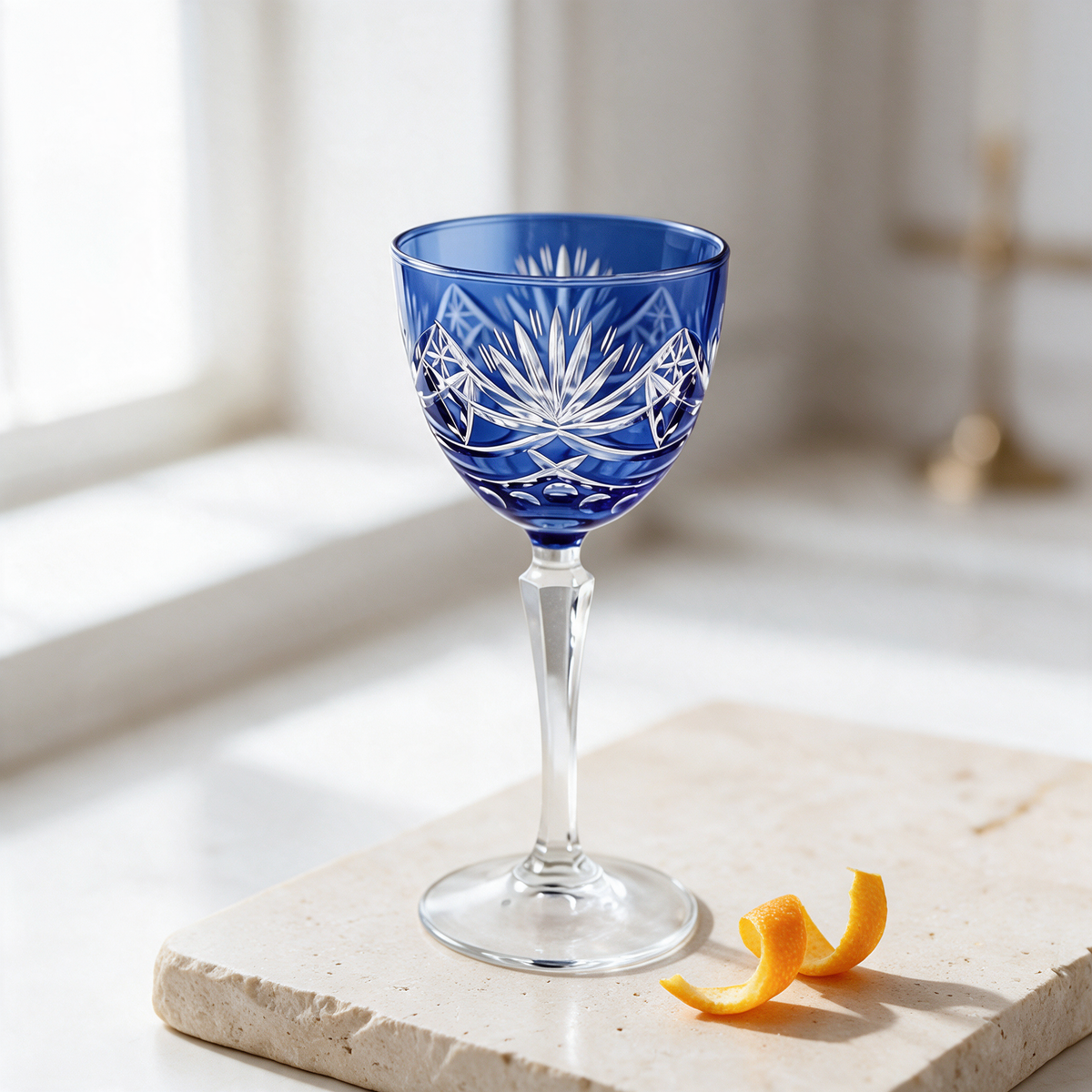 Vintage Cut Crystal Cocktail Glass - Margerie Crystal USA