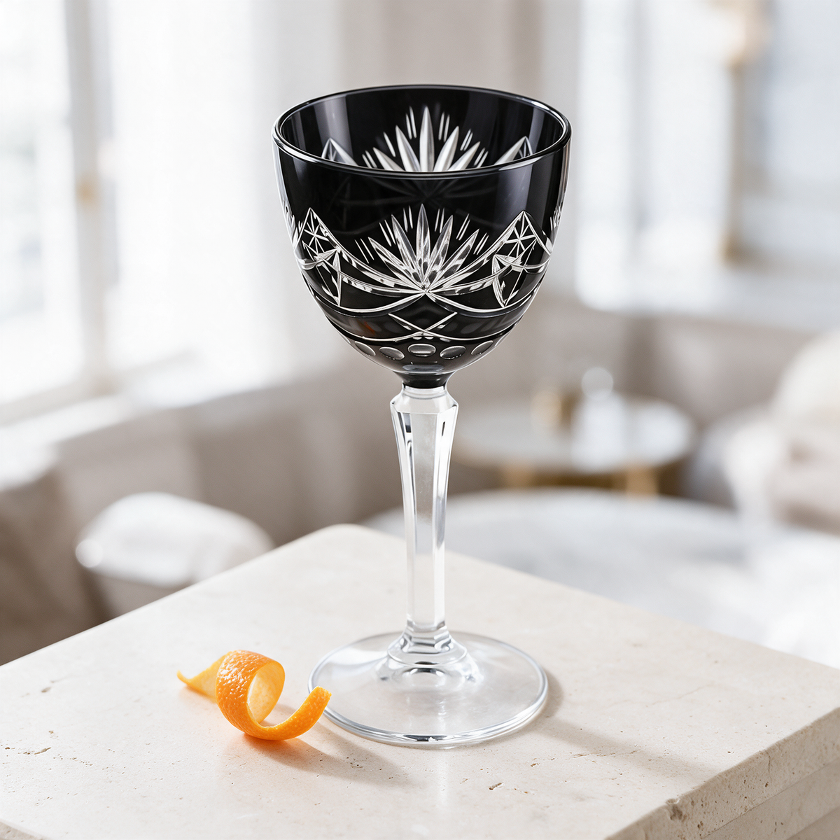 Vintage Cut Crystal Cocktail Glass - Margerie Crystal USA