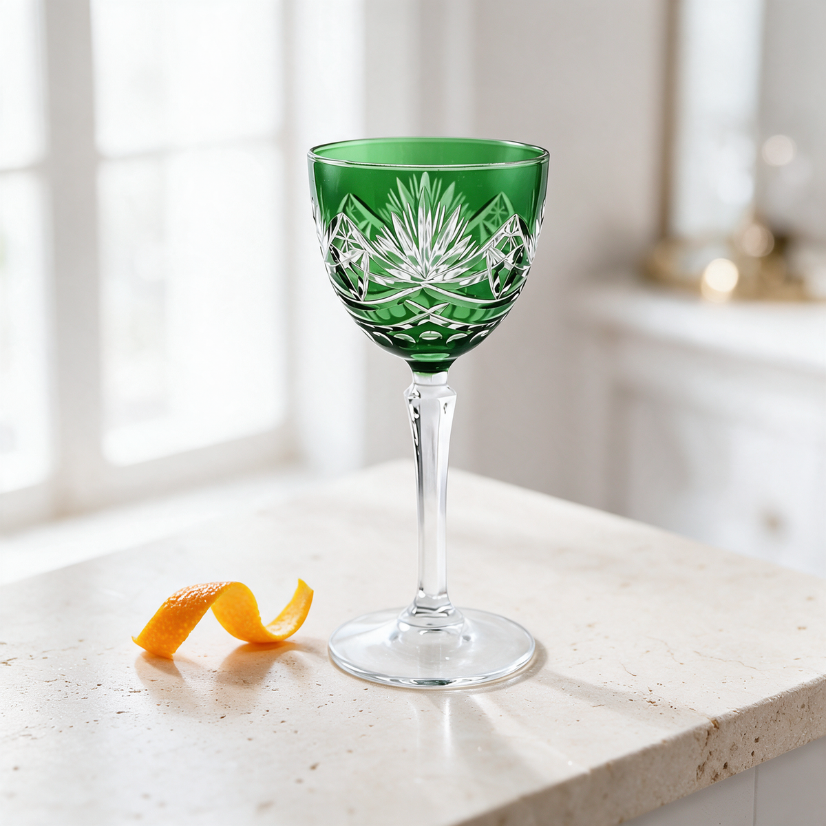 Vintage Cut Crystal Cocktail Glass - Margerie Crystal USA