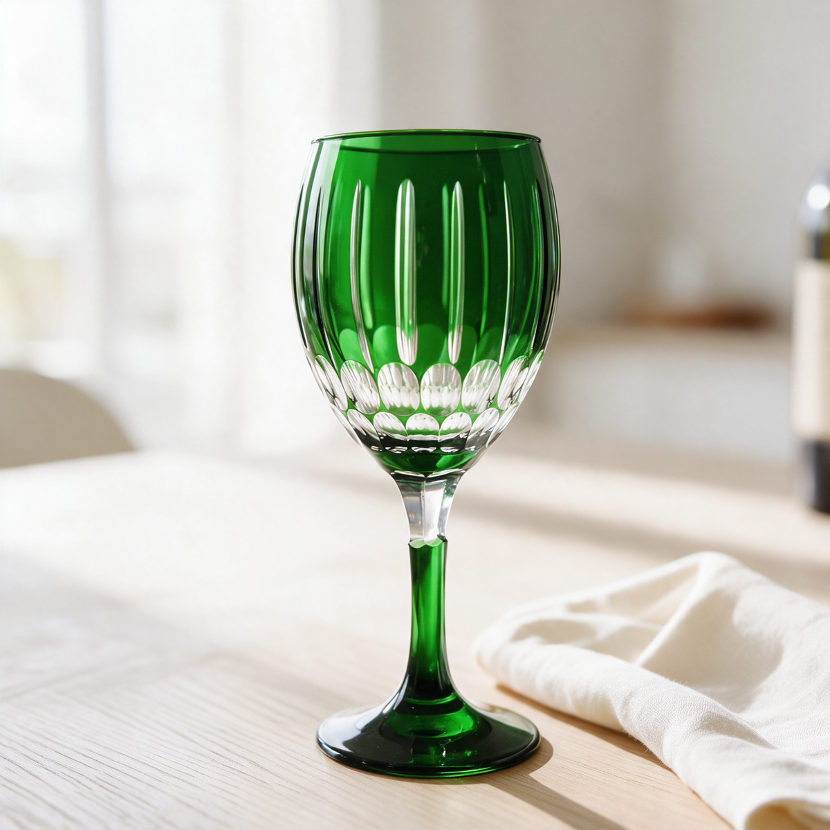 Mayfair Cut Crystal Wine Glass - Margerie Crystal USA