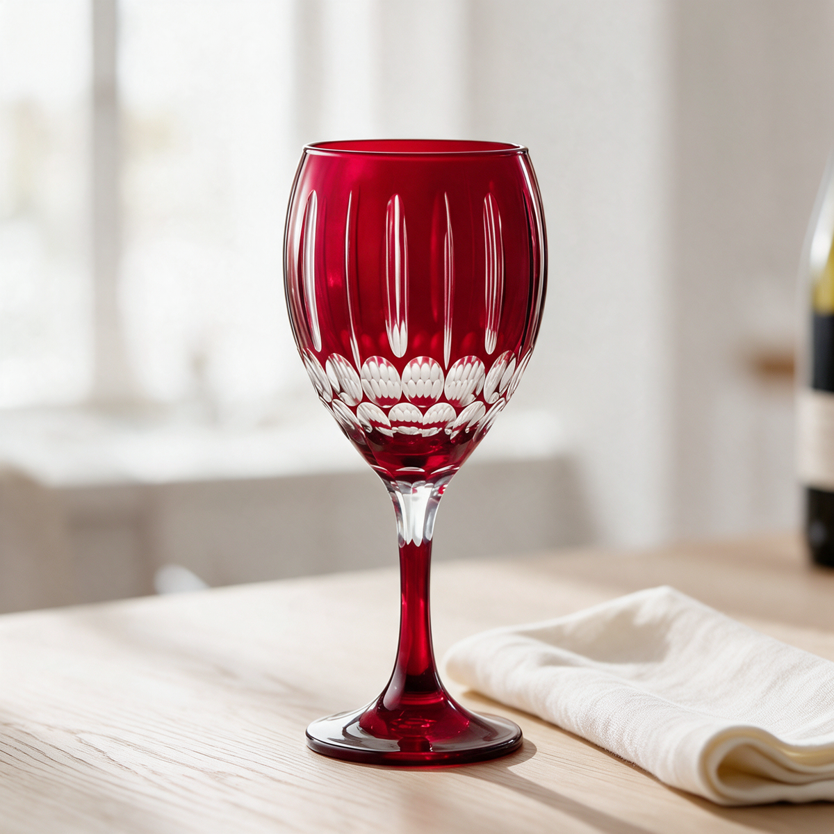 Mayfair Cut Crystal Wine Glass - Margerie Crystal USA