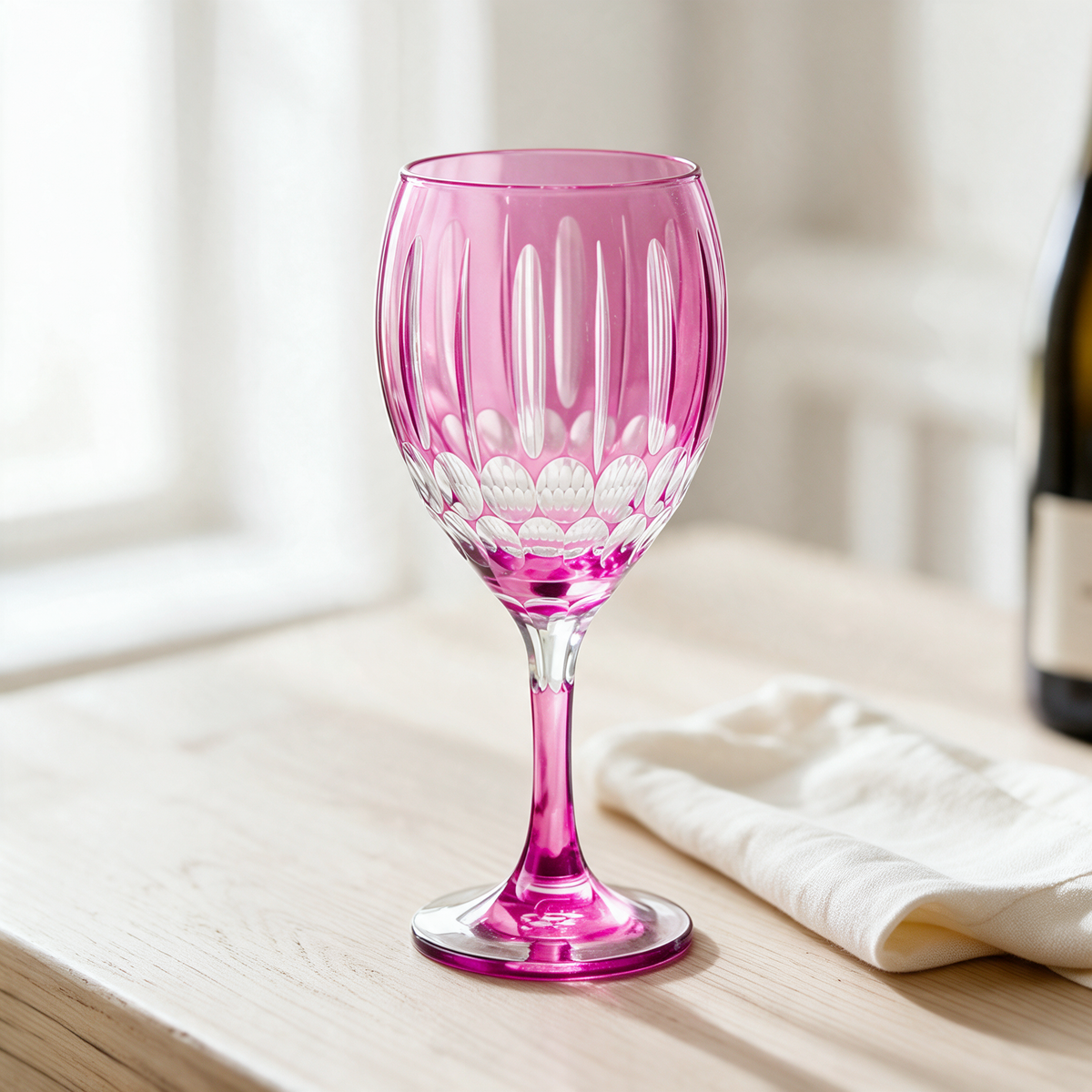 Mayfair Cut Crystal Wine Glass - Margerie Crystal USA