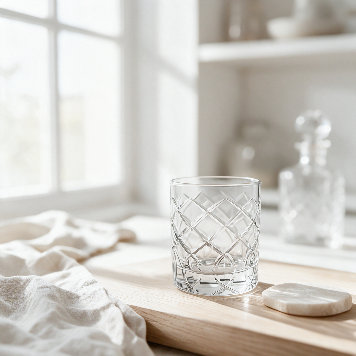 Heritage Old Fashioned Whiskey Glass - Margerie Crystal USA