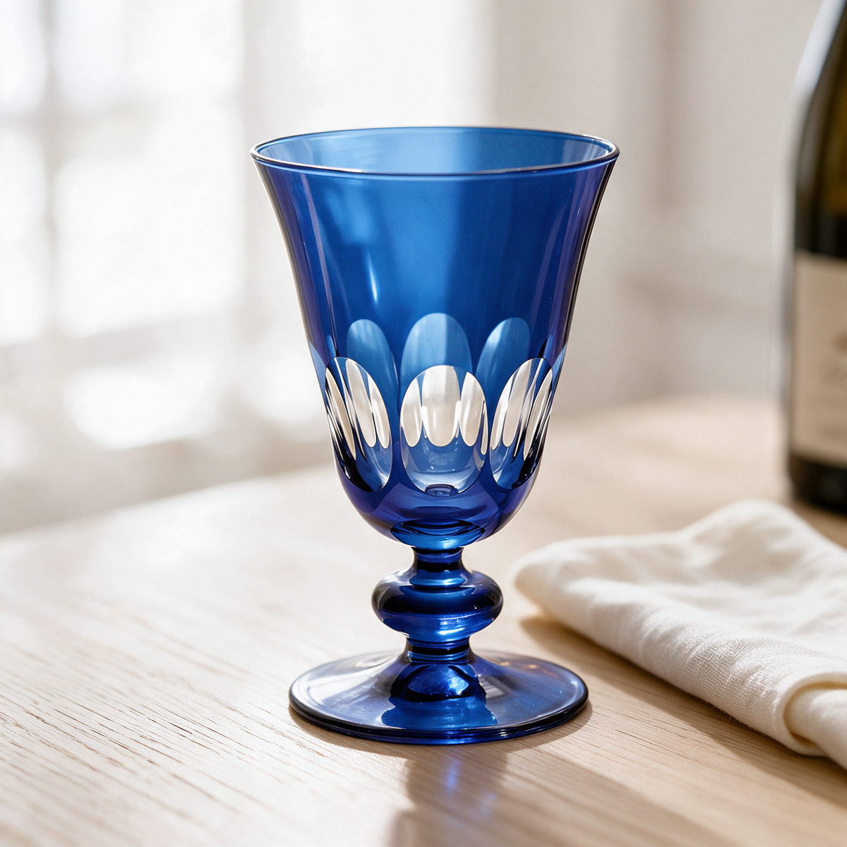 Nora Cut Crystal Wine Goblet - Margerie Crystal USA