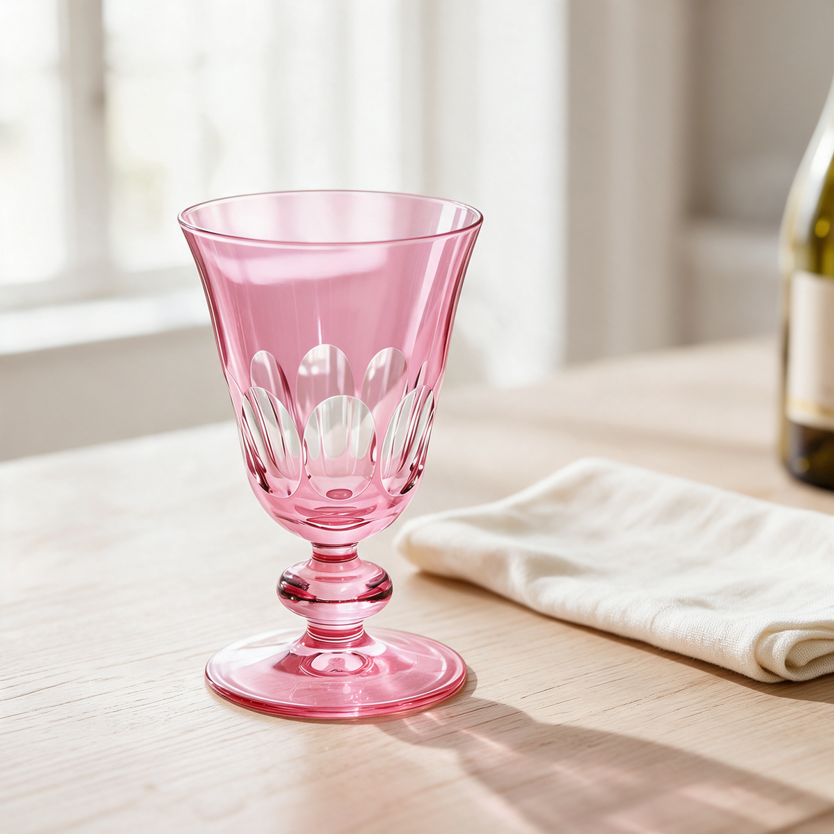 Nora Cut Crystal Wine Goblet - Margerie Crystal USA