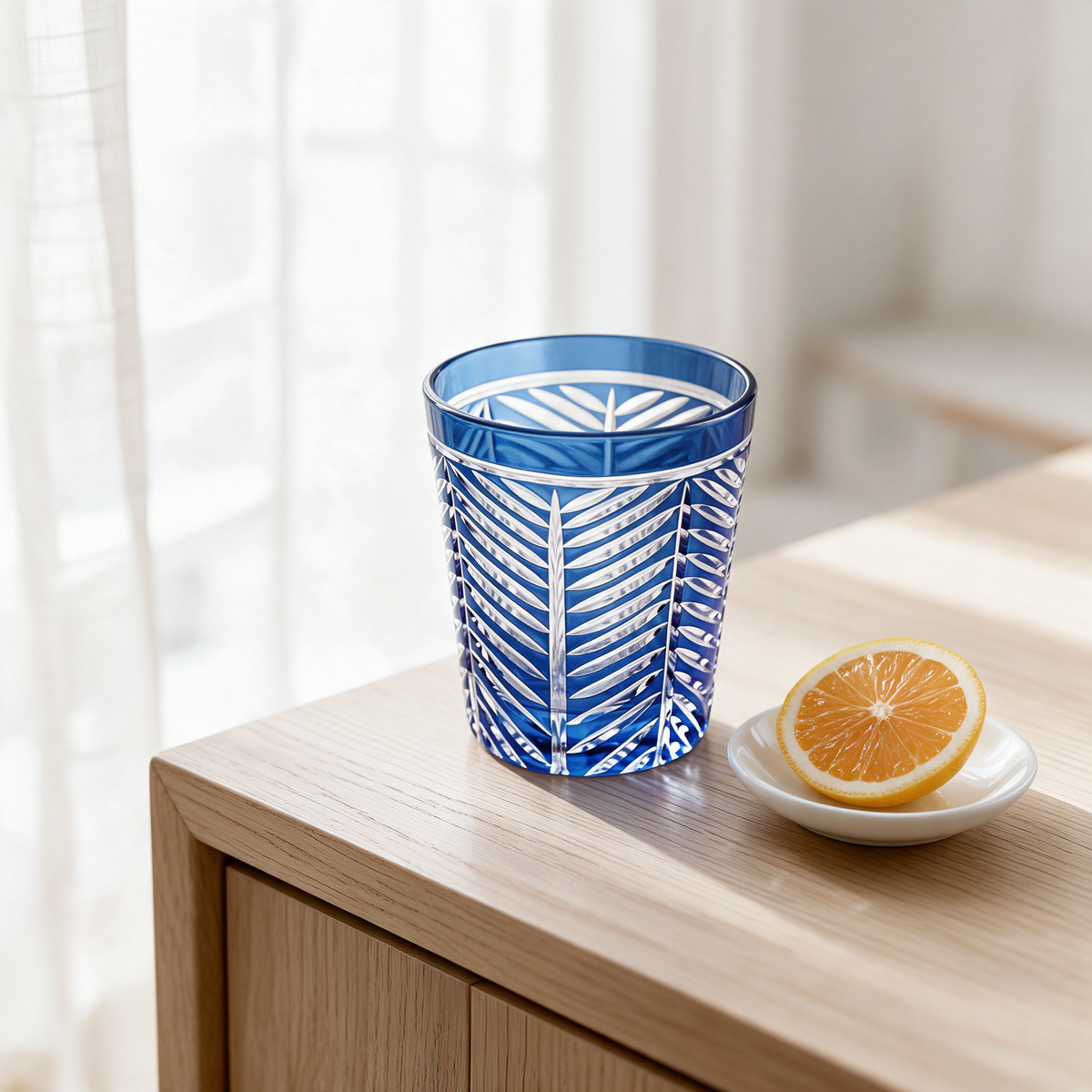 Lanza Cut Crystal Tumbler - Margerie Crystal USA