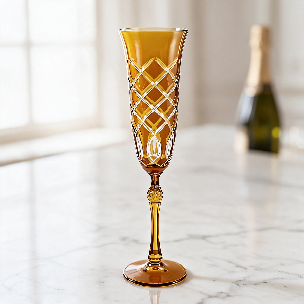 Heritage Champagne Flute - Margerie Crystal USA