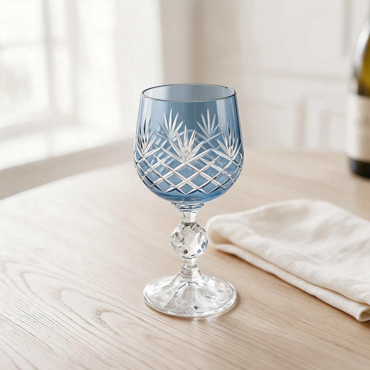 Ara Cut Crystal Wine Goblet
