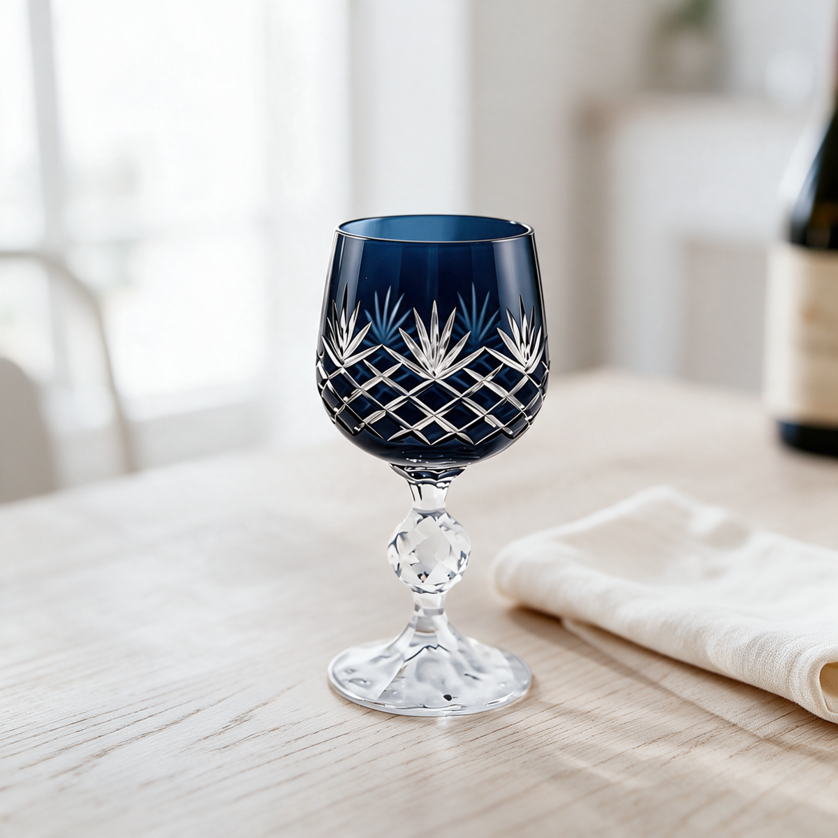 Ara Cut Crystal Wine Goblet