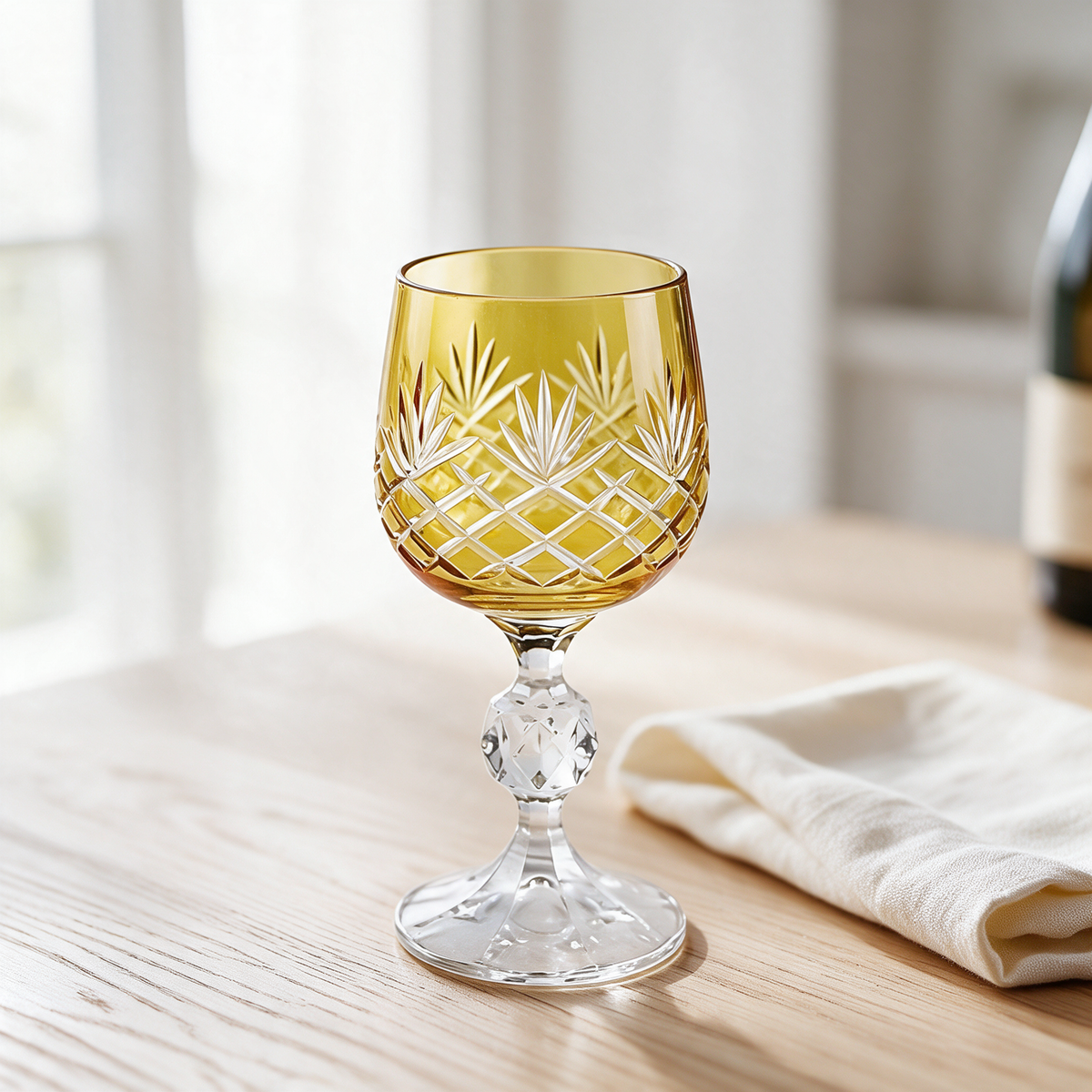 Ara Cut Crystal Wine Goblet