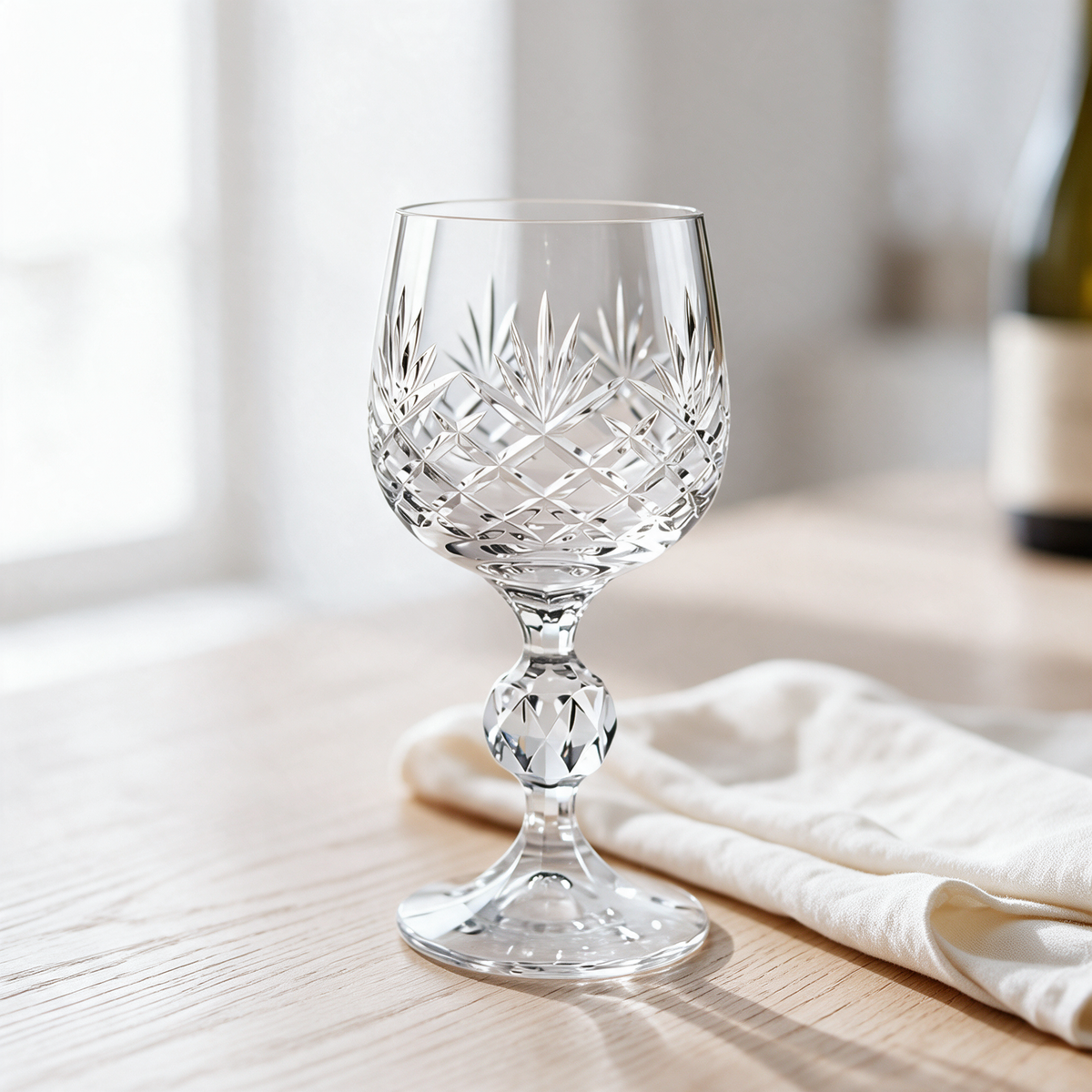 Ara Cut Crystal Wine Goblet