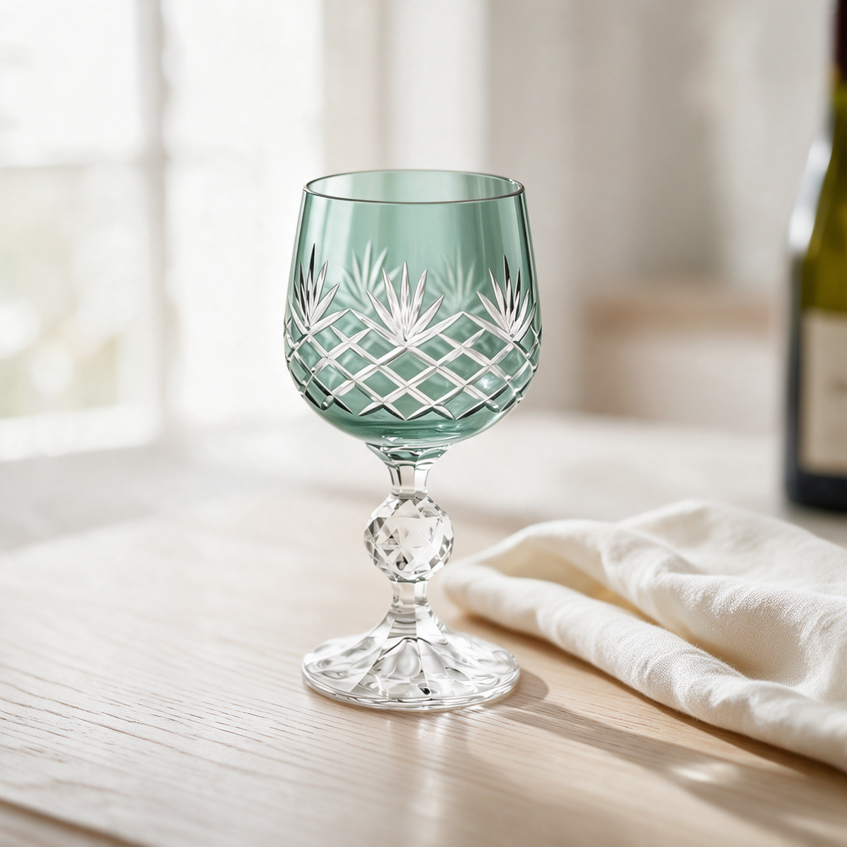 Ara Cut Crystal Wine Goblet