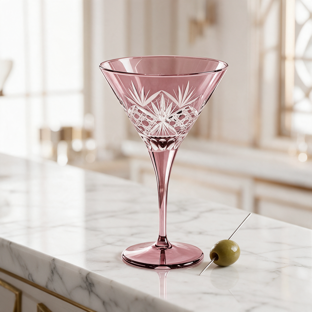 Victorian Cut Martini Glass
