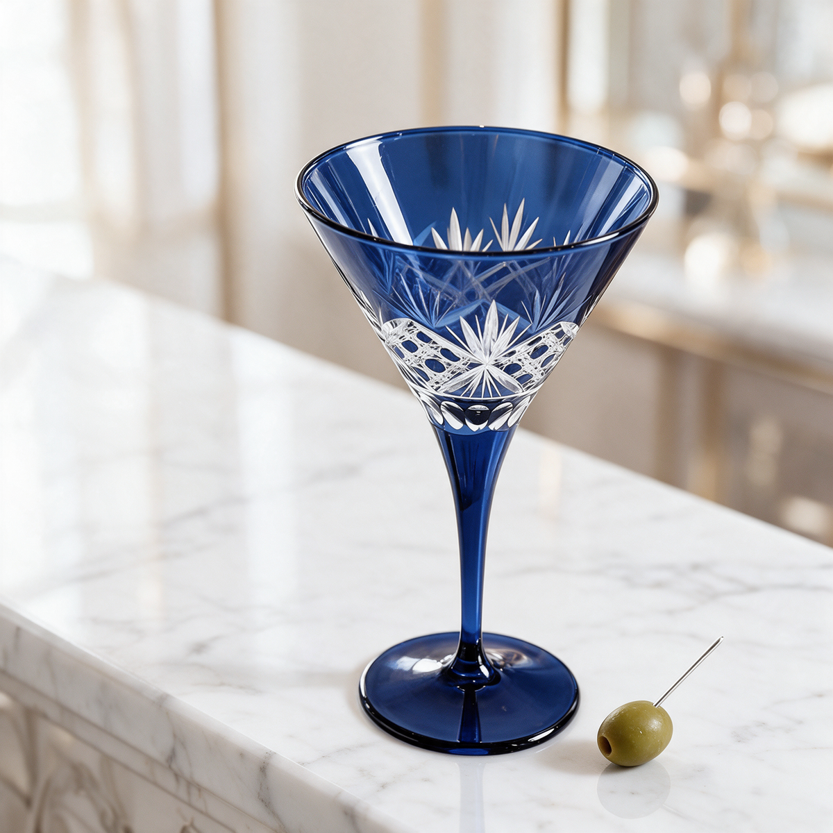 Victorian Cut Martini Glass