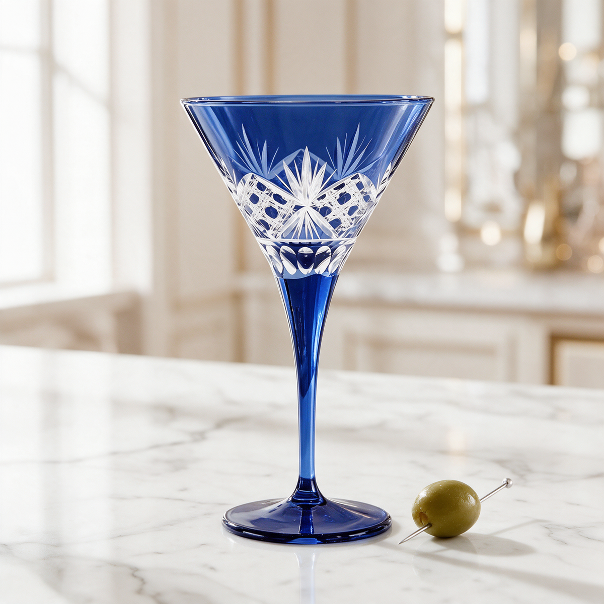 Victorian Cut Martini Glass