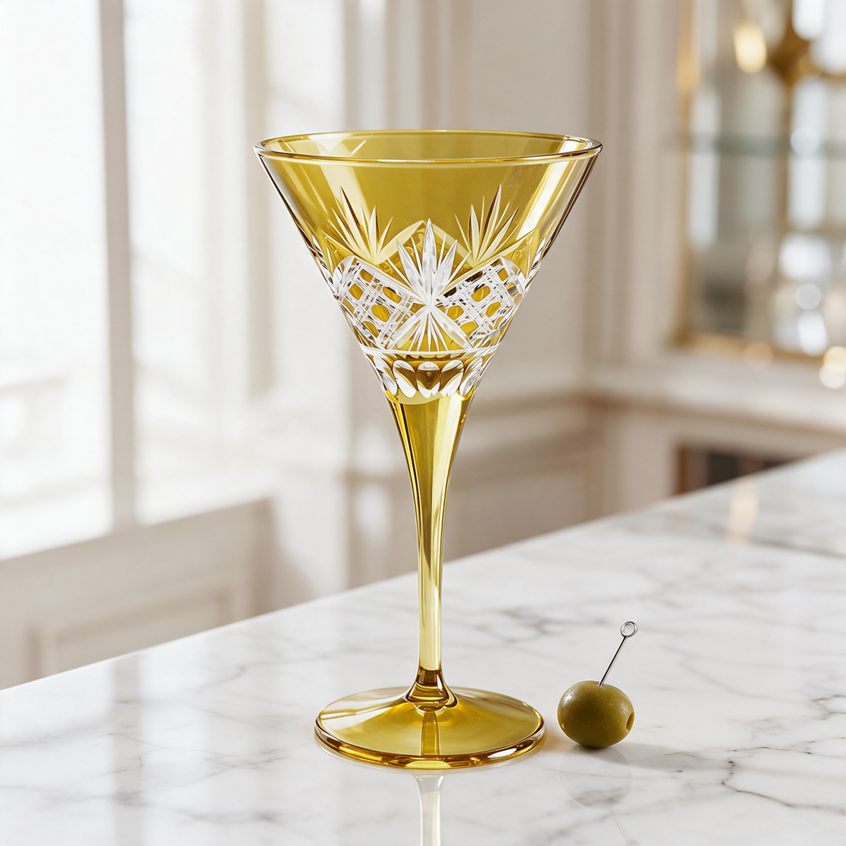 Victorian Cut Martini Glass