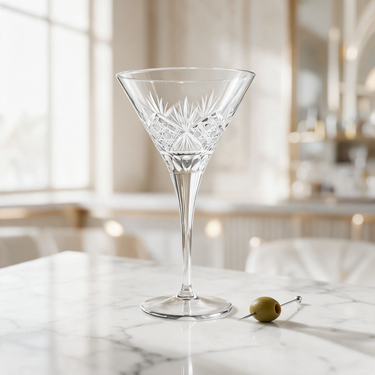 Victorian Cut Martini Glass