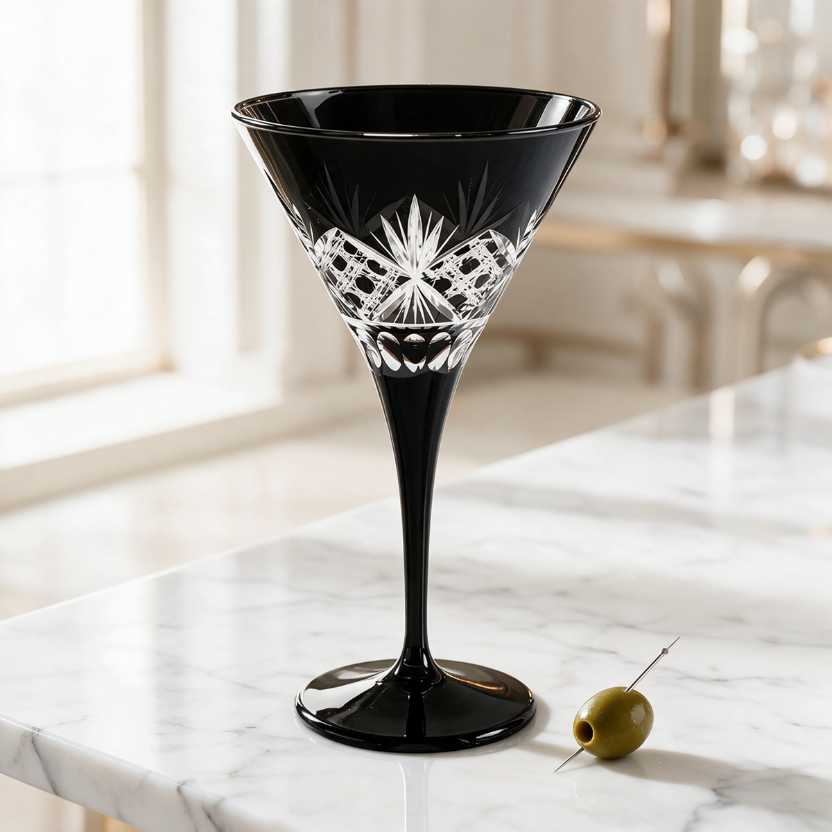 Victorian Cut Martini Glass