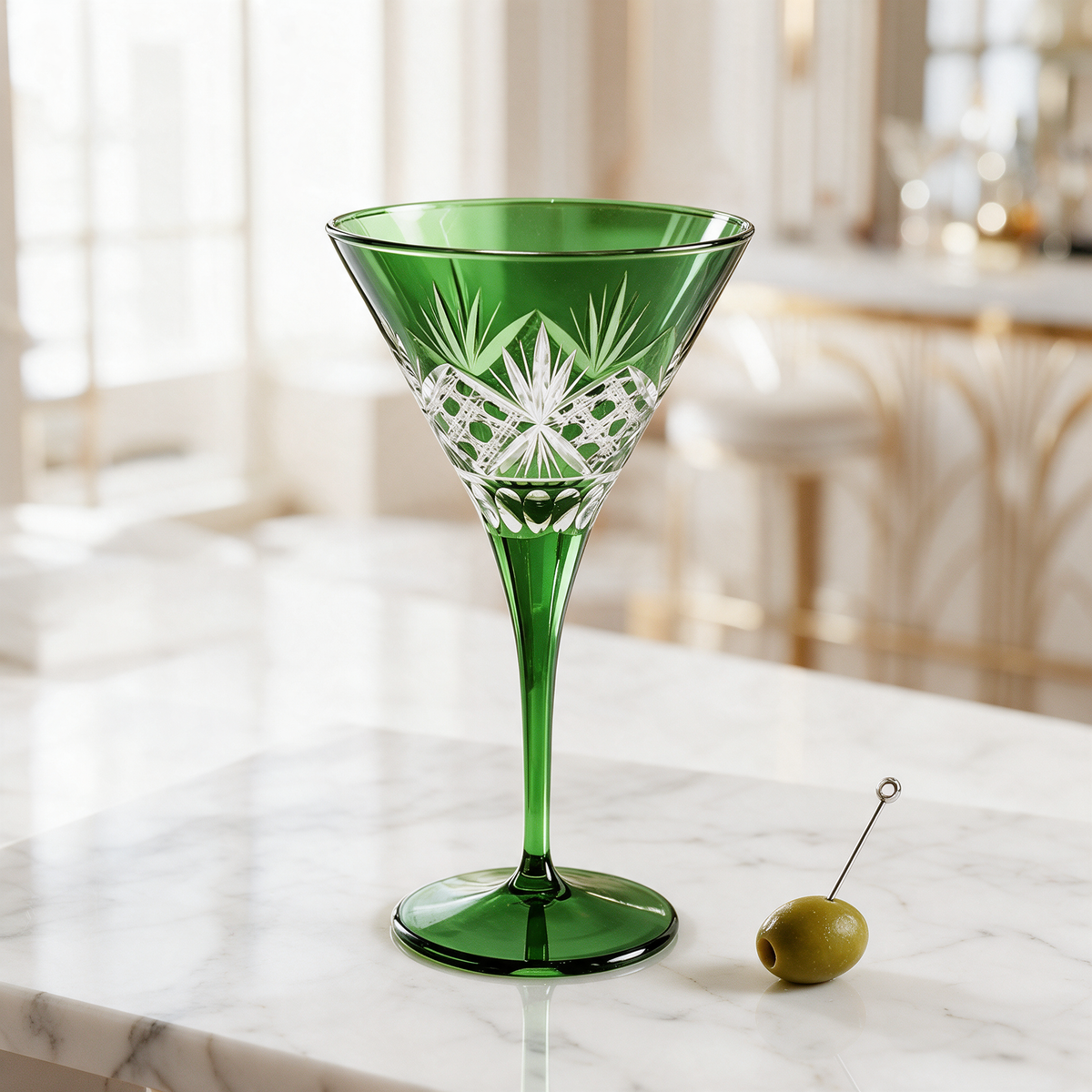 Victorian Cut Martini Glass