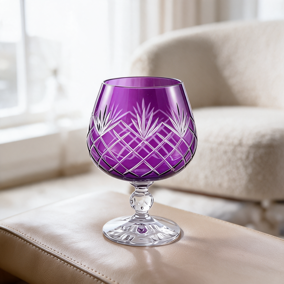 Ara Cut Crystal Cognac Glass