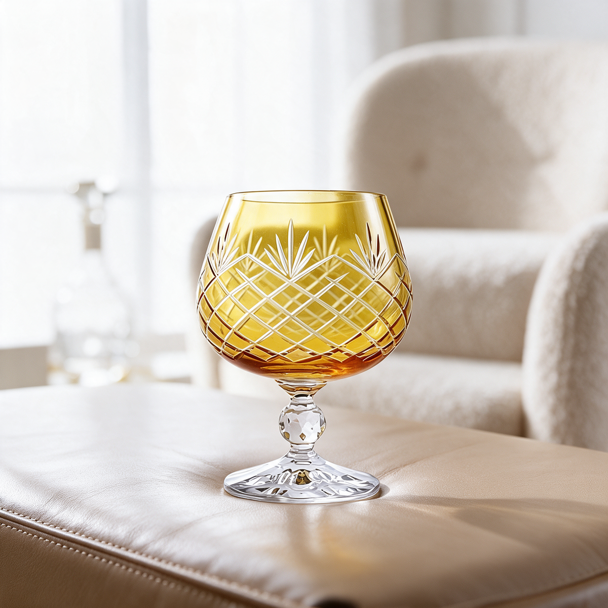 Ara Cut Crystal Cognac Glass