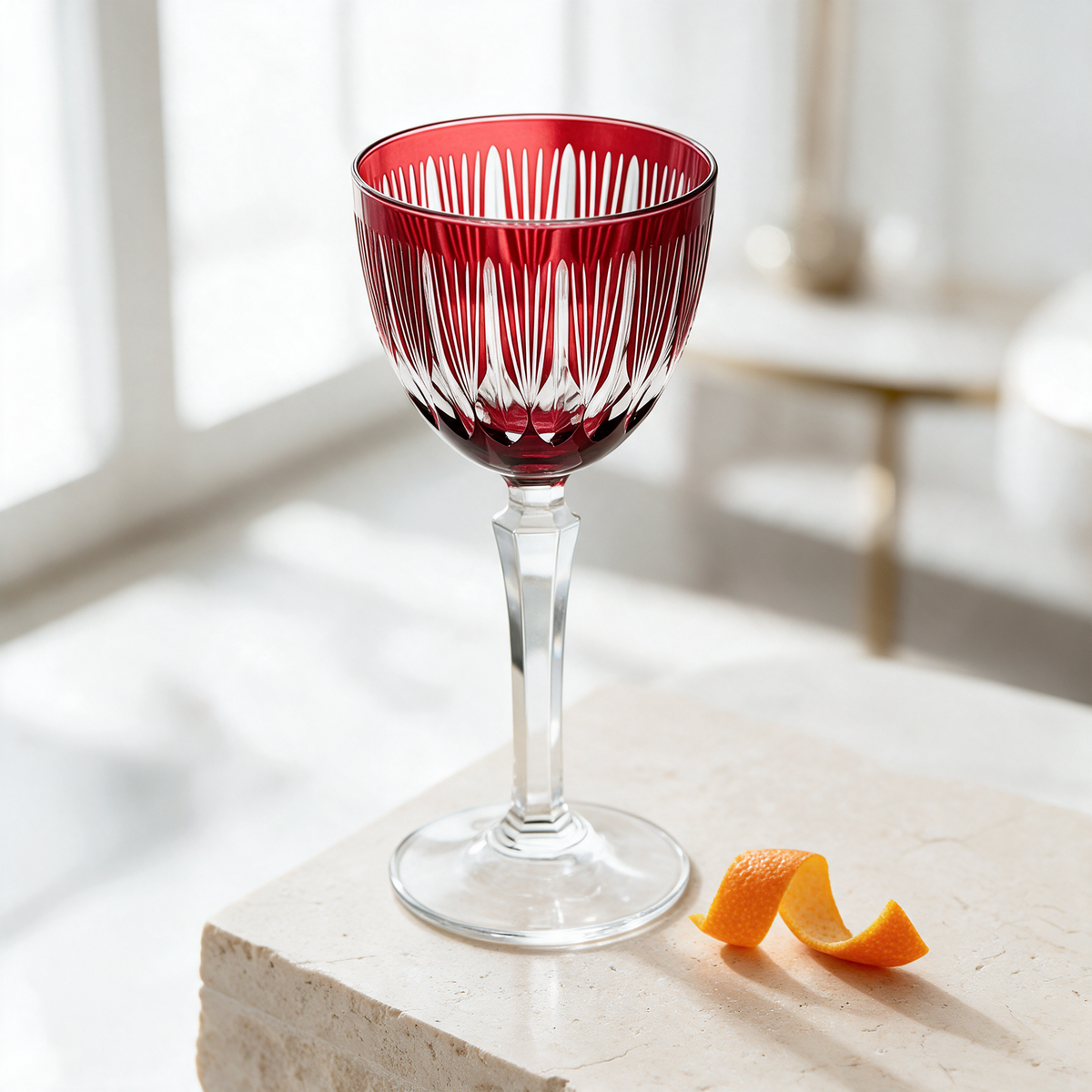 Grape Vintage Cut Crystal Cocktail Glass