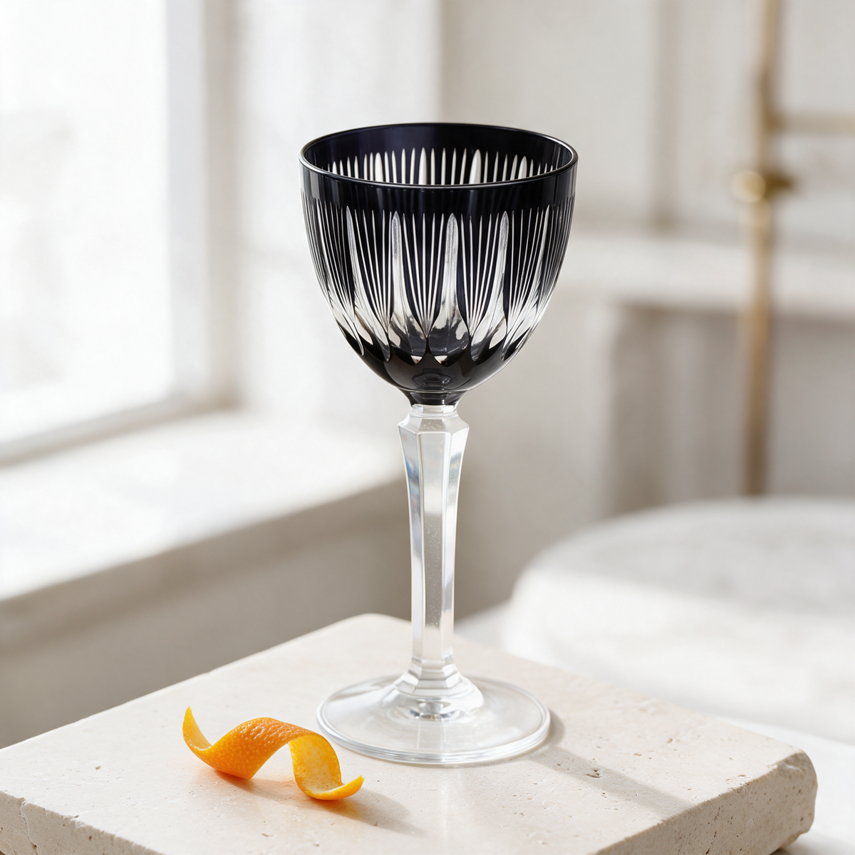 Grape Vintage Cut Crystal Cocktail Glass