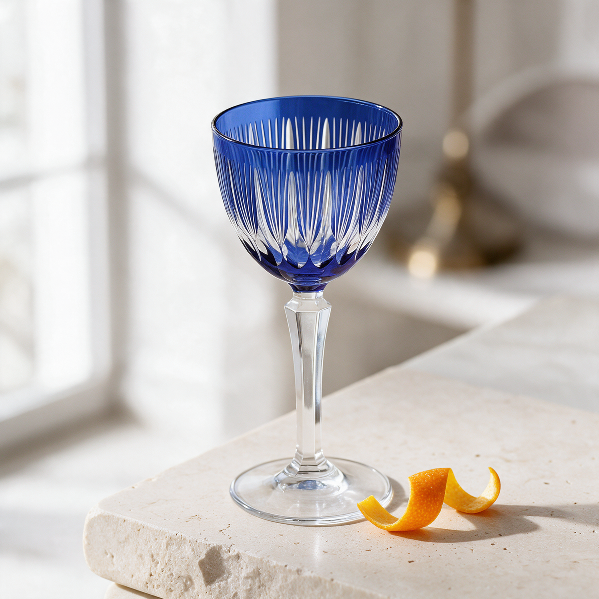Grape Vintage Cut Crystal Cocktail Glass