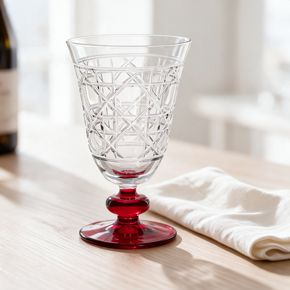 Gloria Hybrid Cut Crystal Wine Goblet