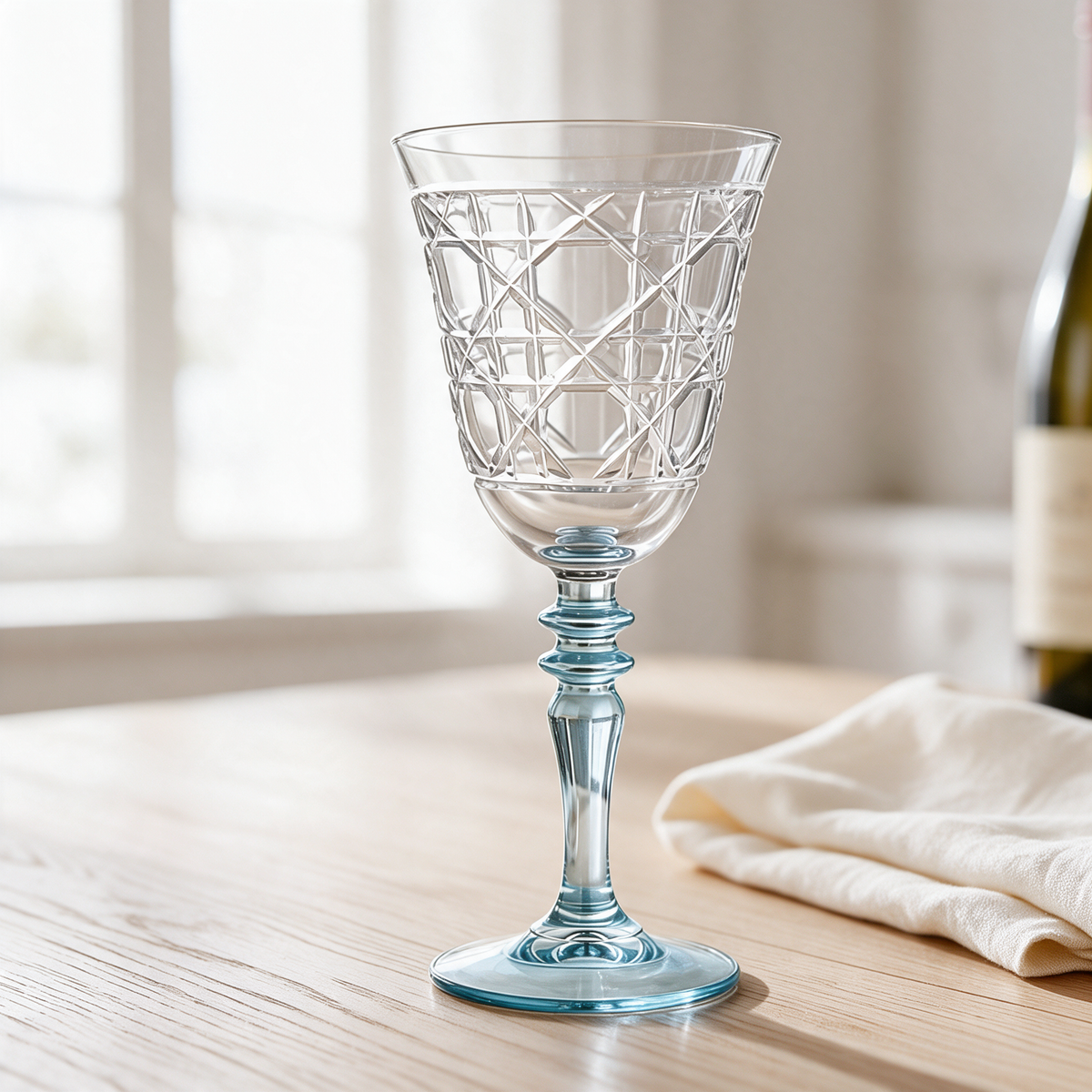 Gloria Hybrid Cut Crystal Wine Glass