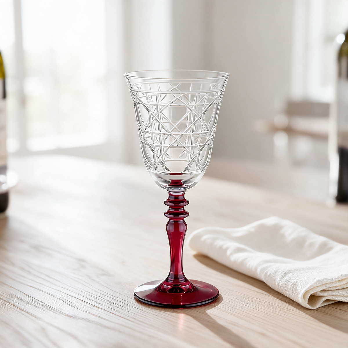 Gloria Hybrid Cut Crystal Wine Glass