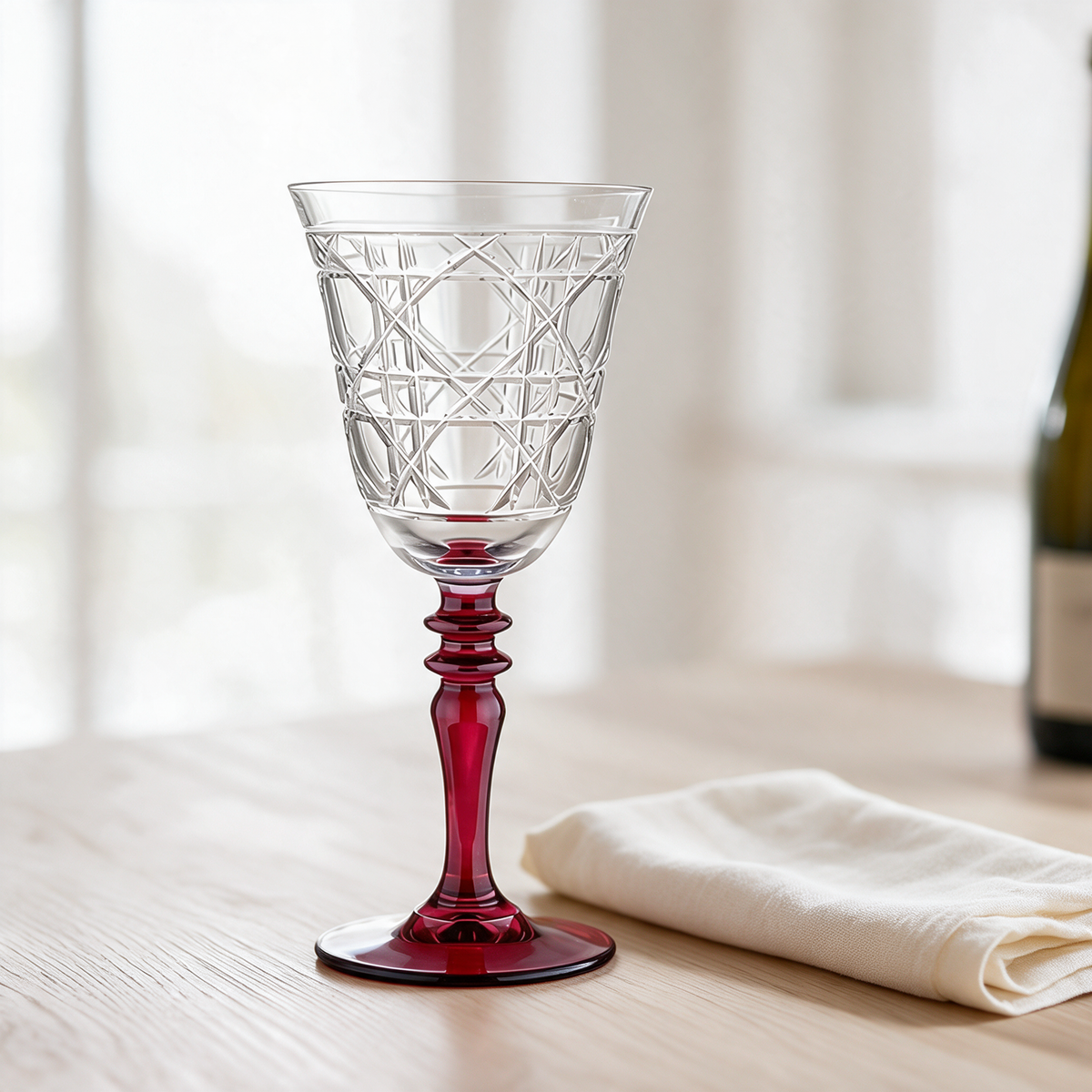 Gloria Hybrid Cut Crystal Wine Glass