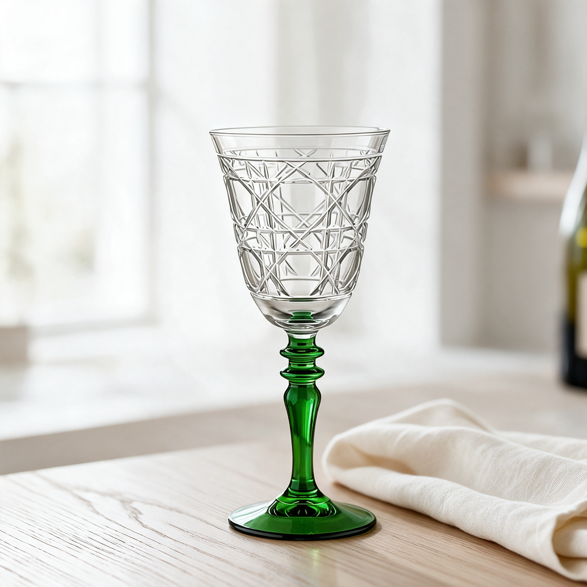 Gloria Hybrid Cut Crystal Wine Glass