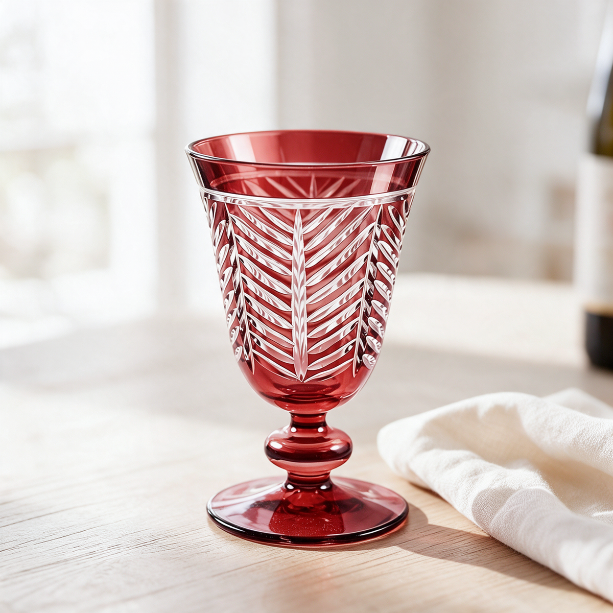 Lanza Cut Crystal Wine Goblet