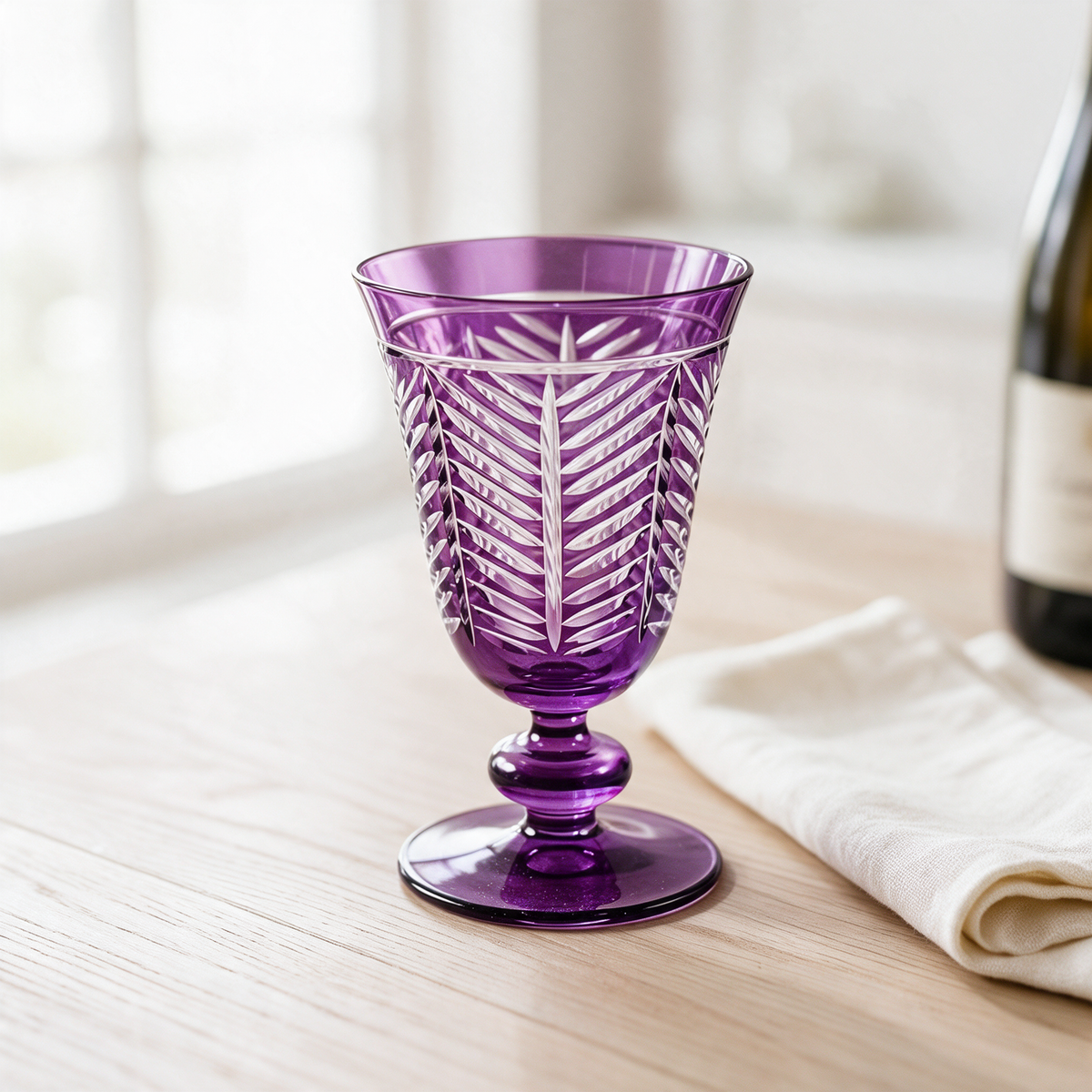 Lanza Cut Crystal Wine Goblet