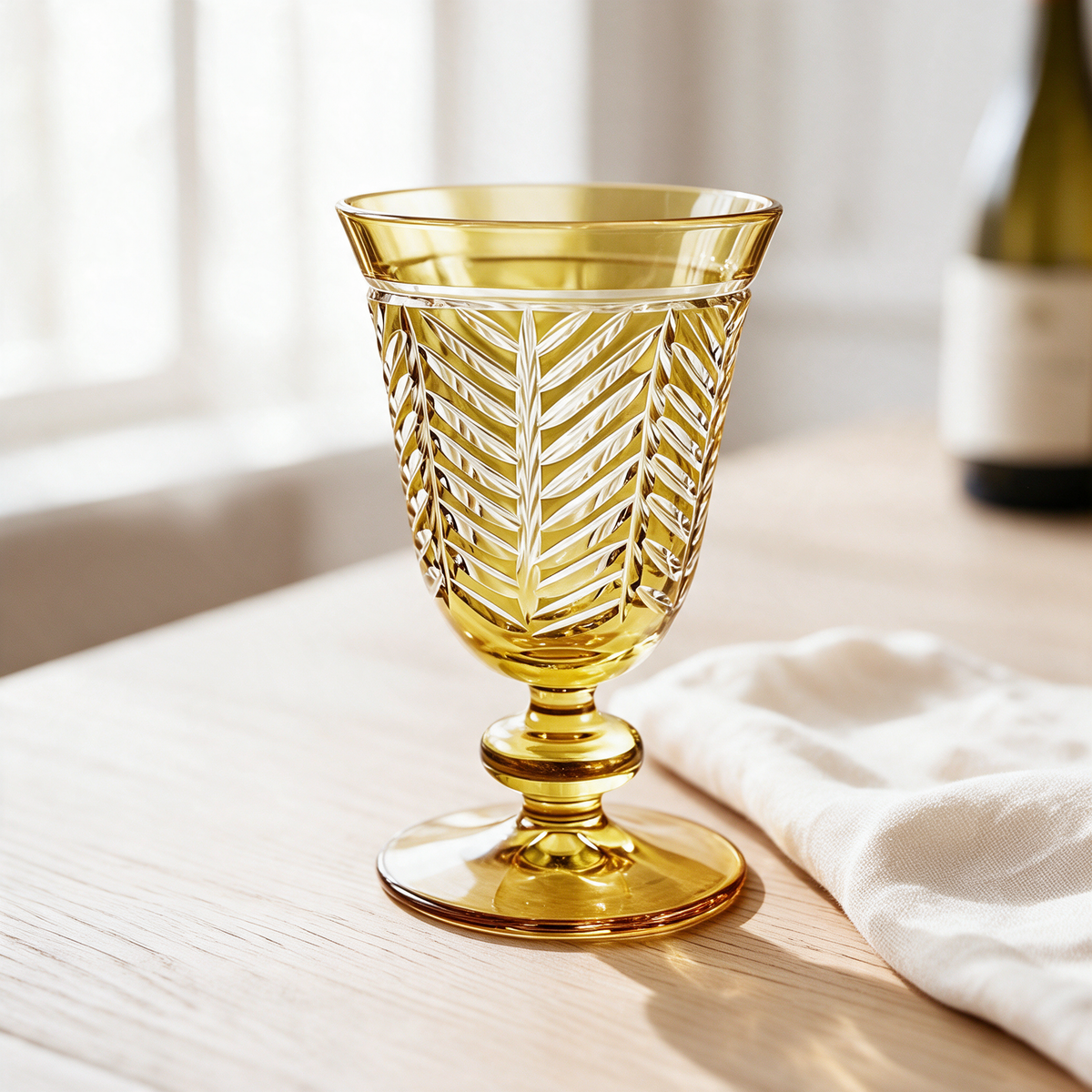 Lanza Cut Crystal Wine Goblet