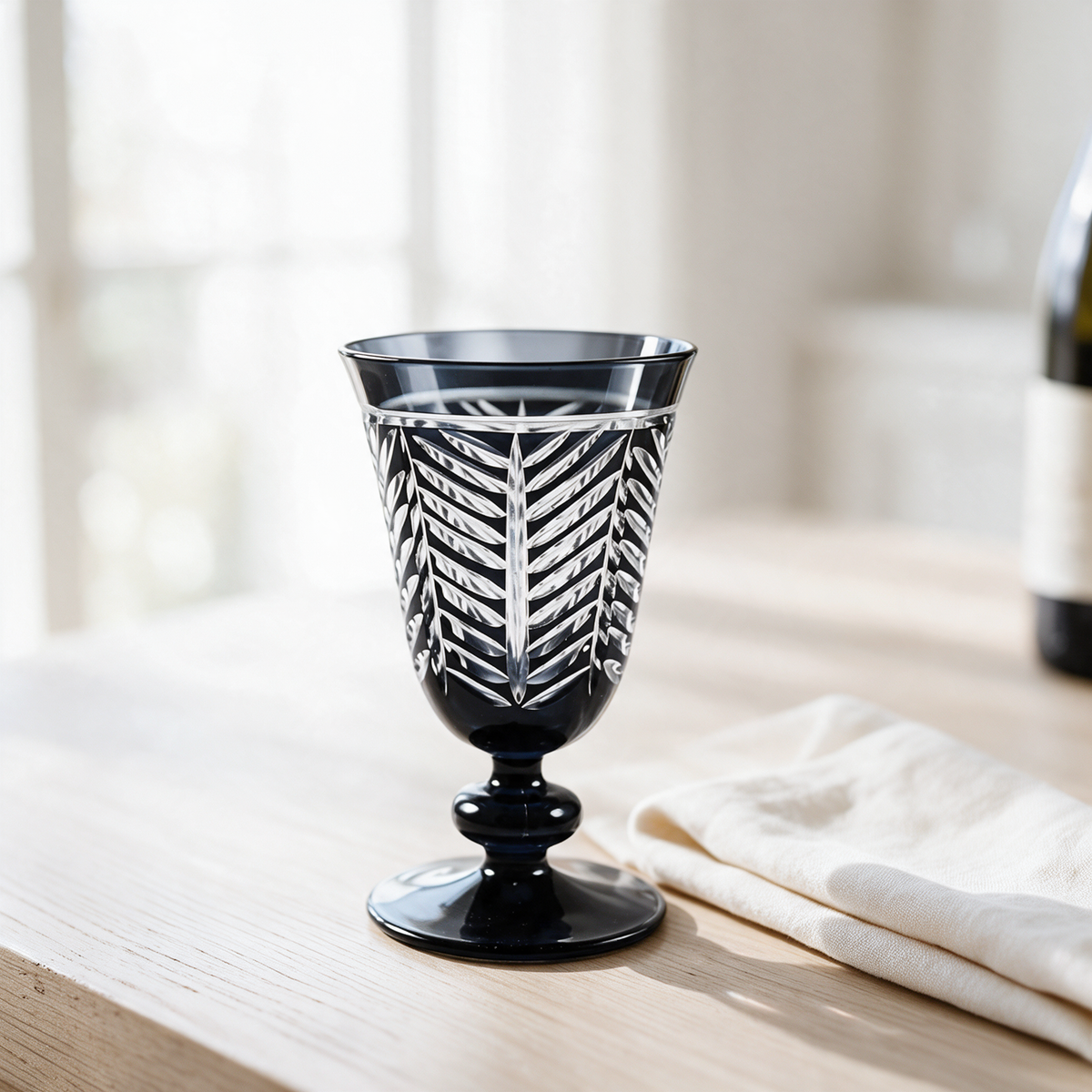 Lanza Cut Crystal Wine Goblet