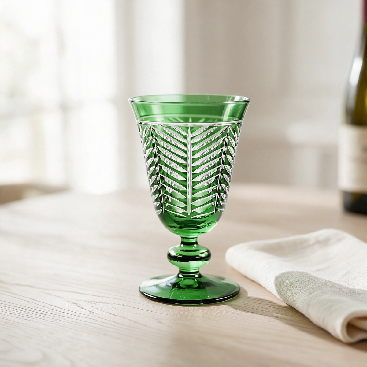 Lanza Cut Crystal Wine Goblet