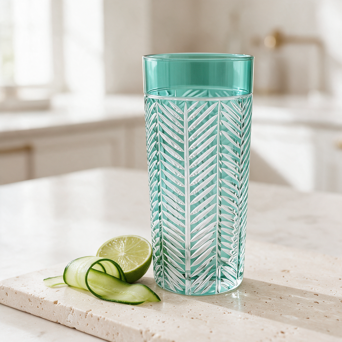 Lanza Cut Crystal Highball Glass - Margerie Crystal USA