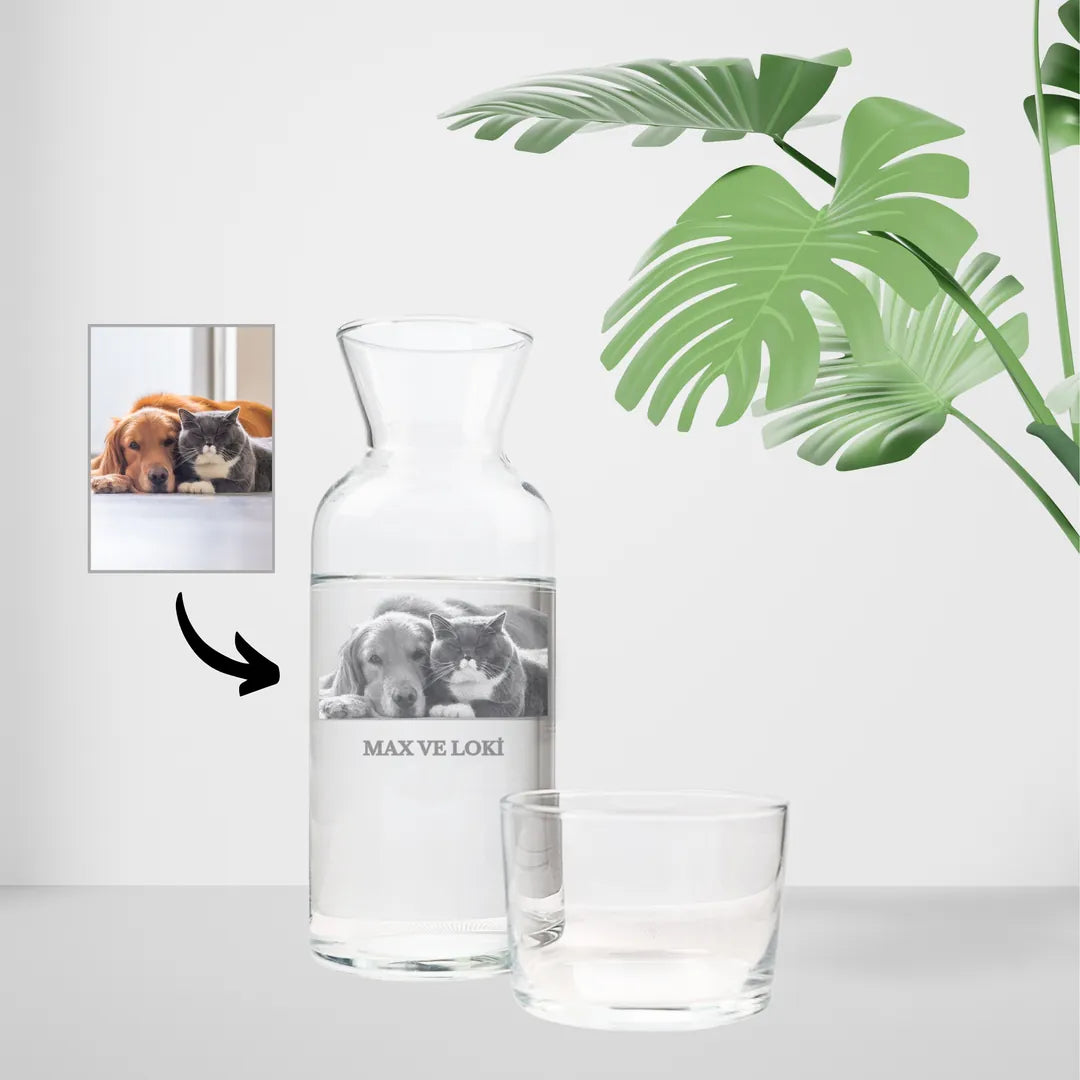 Personalized Bedside Water Carafe - Margerie Crystal USA