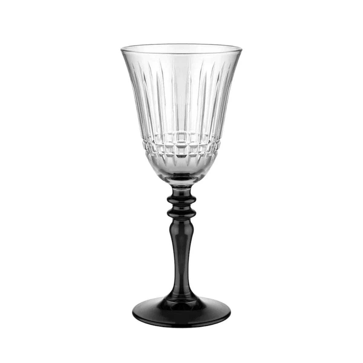 Luna Hybrid Cut Crystal Wine Glasses - Set Of 2 - Margerie Crystal USA