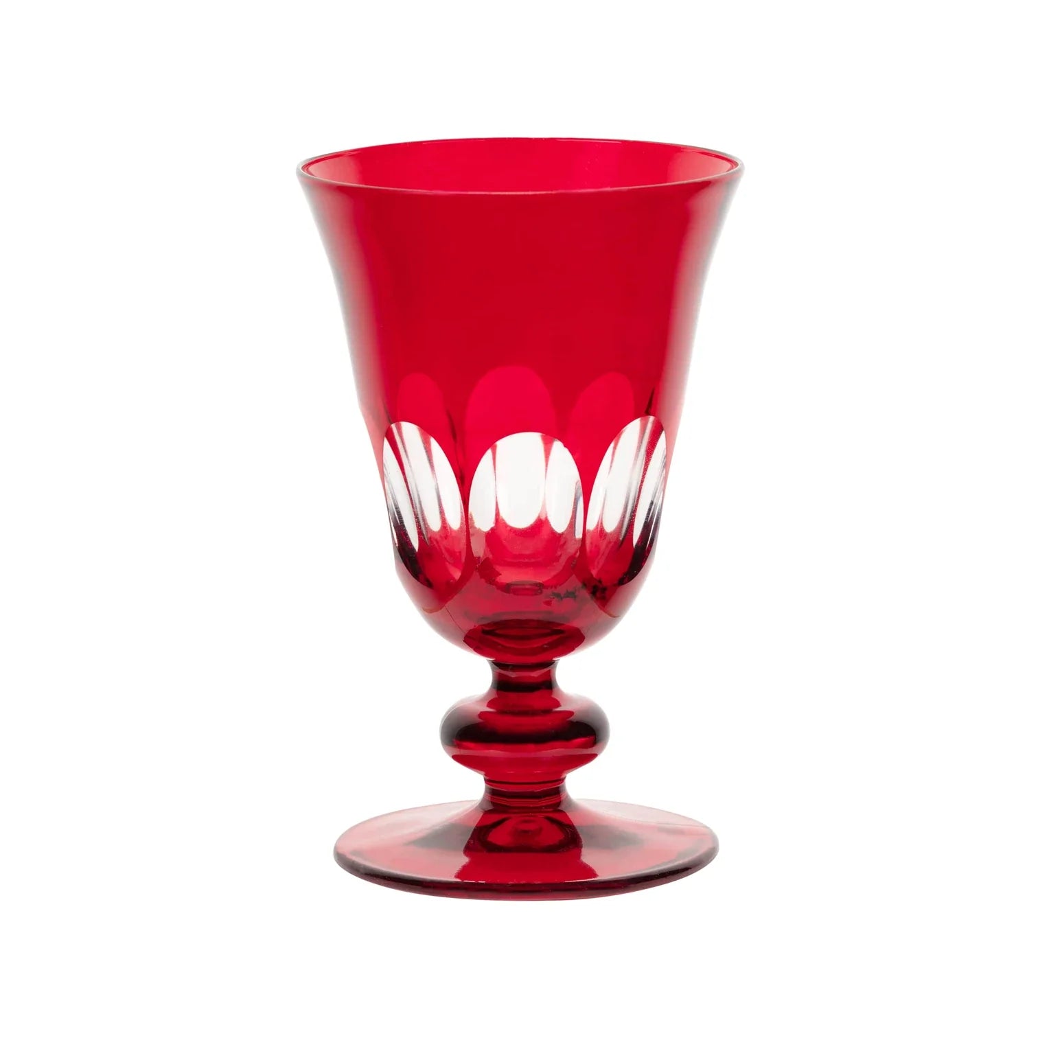 Nora Cut Crystal Wine Goblet - Set Of 2 - Margerie Crystal USA