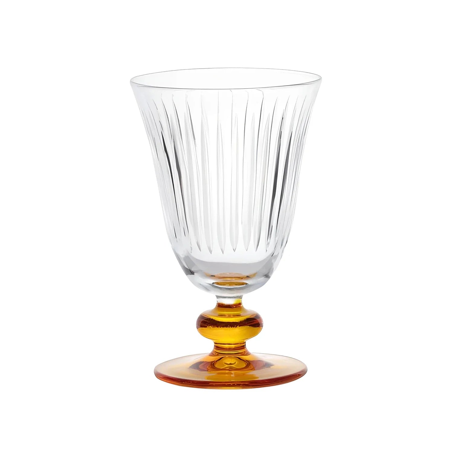 Stella Hybrid Cut Crystal Wine Goblet - Set Of 2 - Margerie Crystal USA
