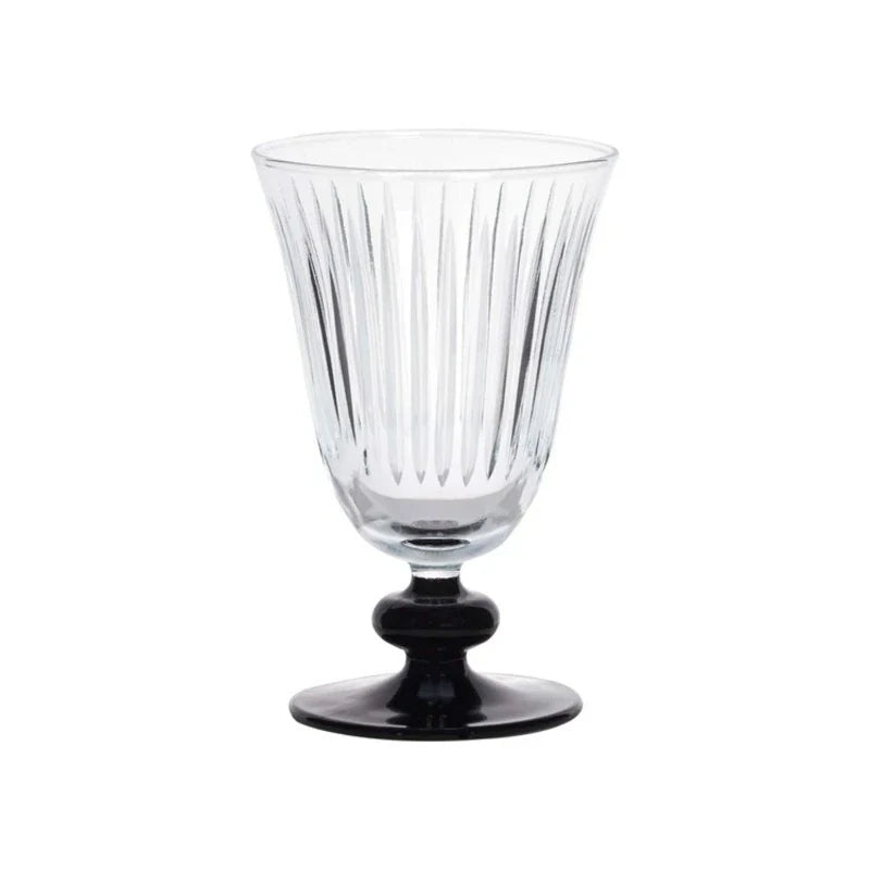 Stella Hybrid Cut Crystal Wine Goblet - Set Of 2 - Margerie Crystal USA